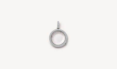 Collier Mini Helios Round Diamond Argenté