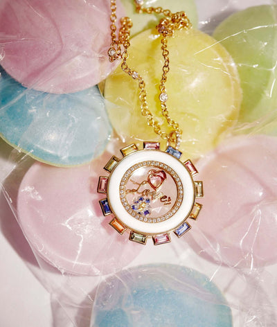Collier Aurora Agate and Sapphire