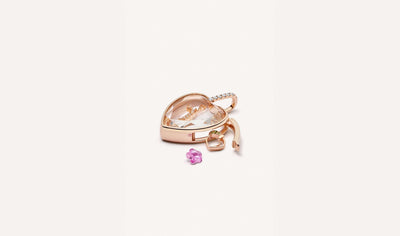 Collier Amate Diamond Heart Rose Gold