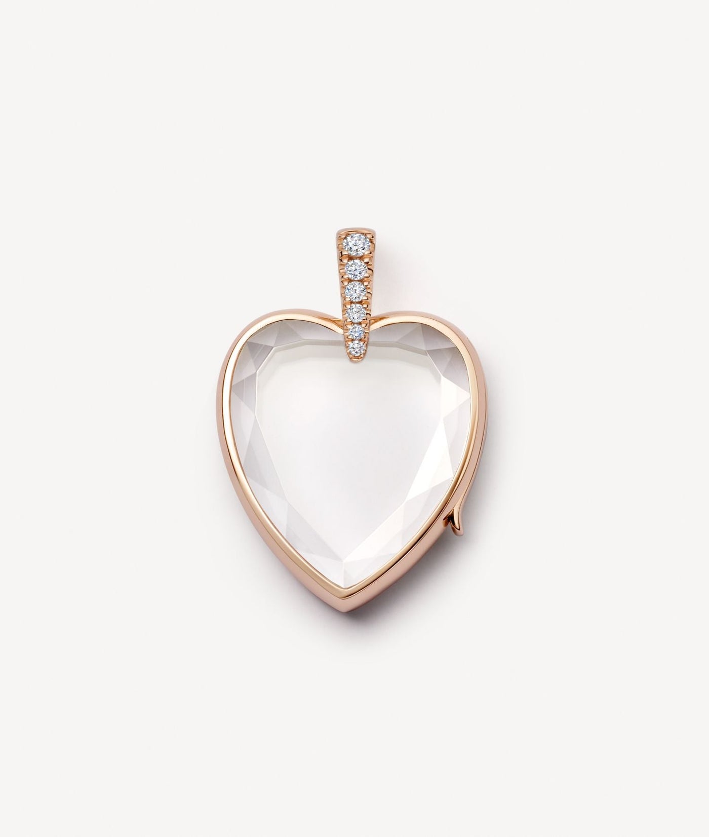 Collier Amate Diamond Heart Rose Gold