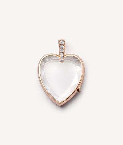 Collier Amate Diamond Heart Rose Gold