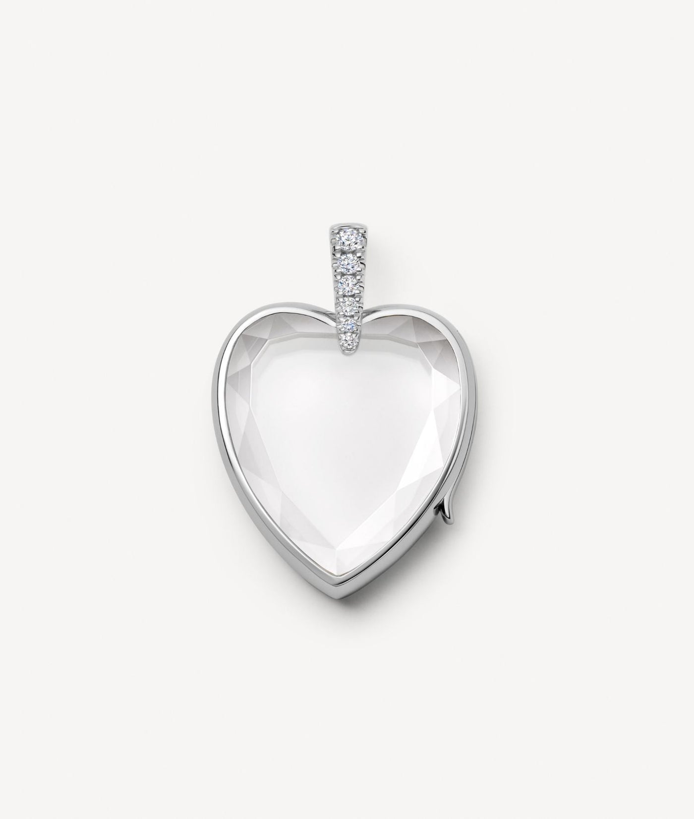 Collier Amate Diamond Heart Argenté