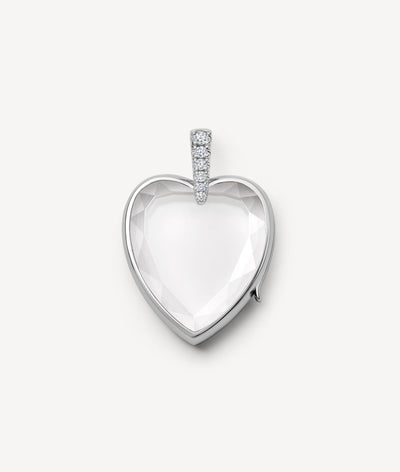 Collier Amate Diamond Heart Argenté