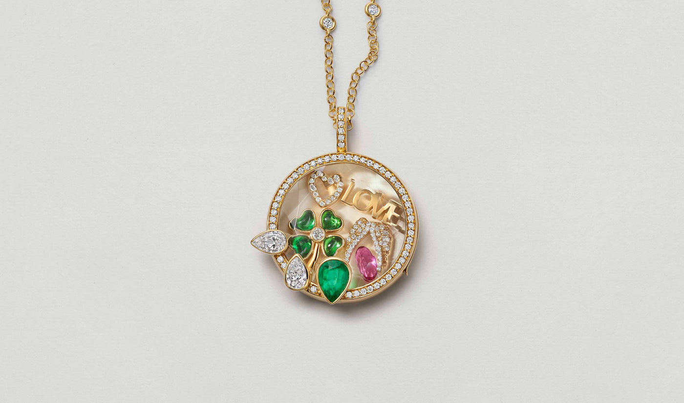 Collier Athena Emerald Pear Drop