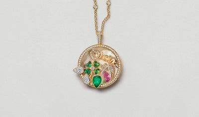 Collier Athena Emerald Pear Drop