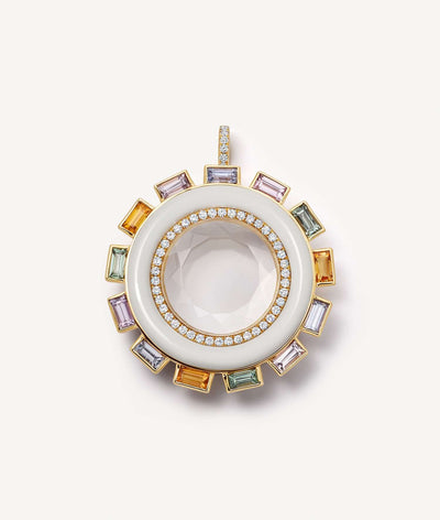 Collier Aurora Agate and Sapphire