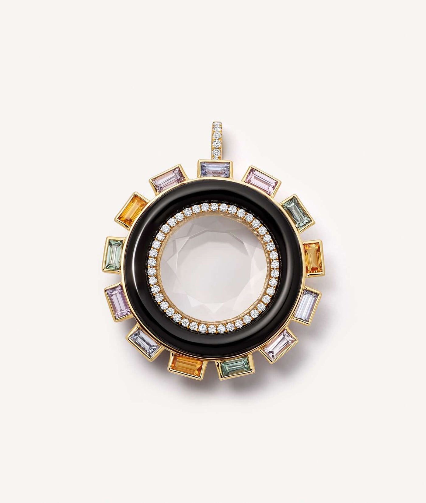 Collier Borealis Black Agate and Sapphire