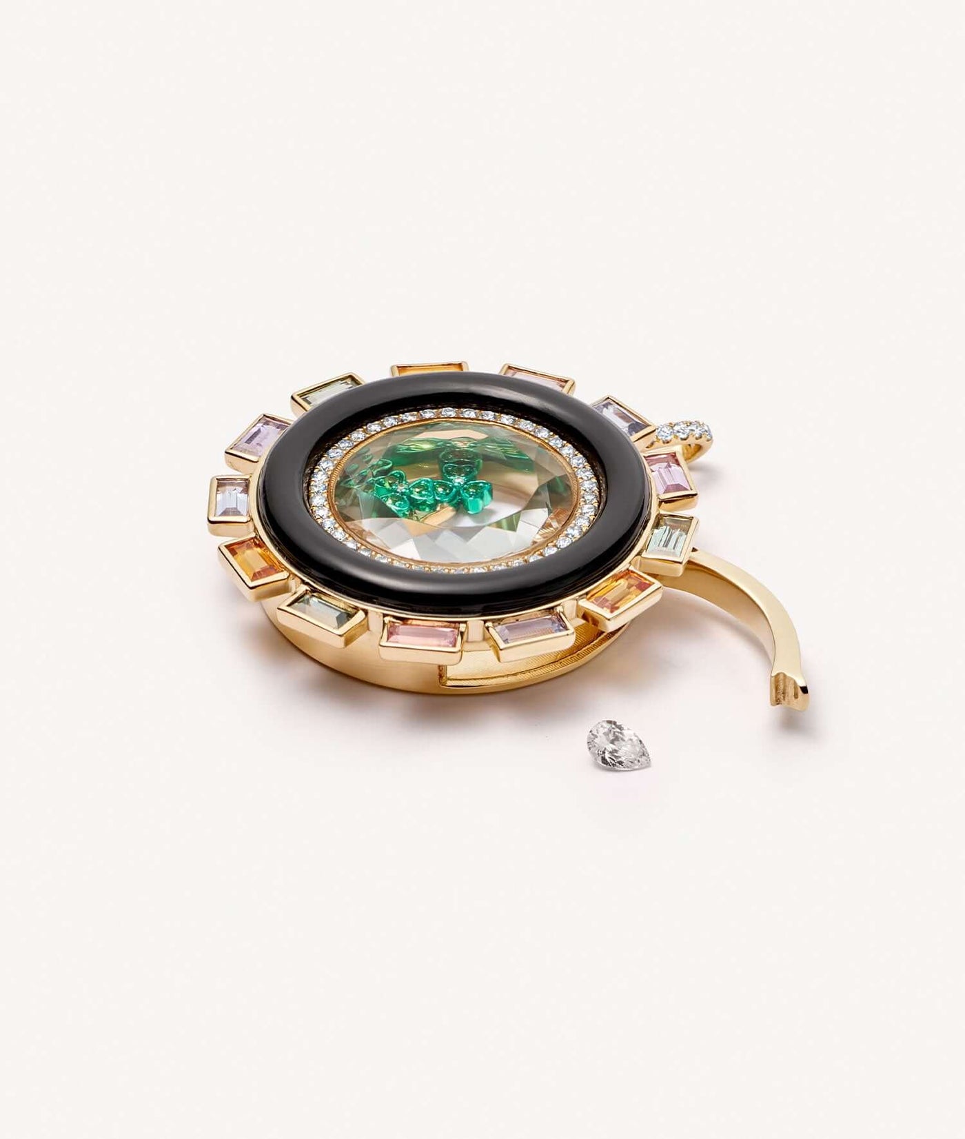 Collier Borealis Black Agate and Sapphire