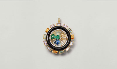Collier Borealis Black Agate and Sapphire
