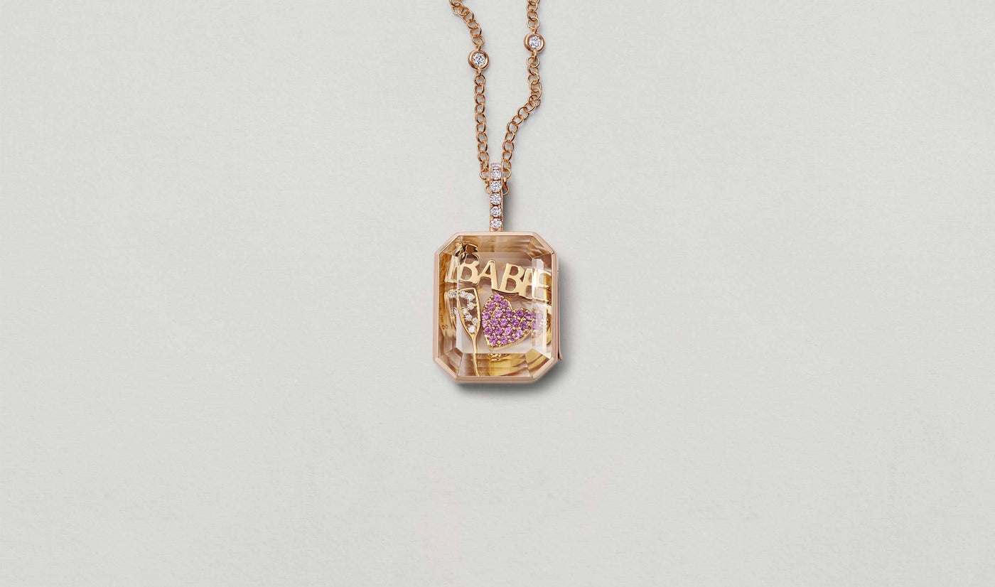 Collier Baguette Rose Gold
