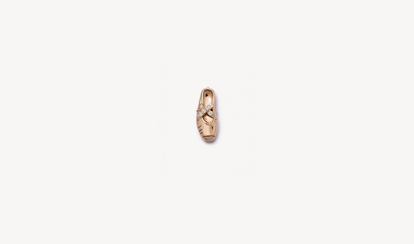 Diamond Ballet Shoe Charm