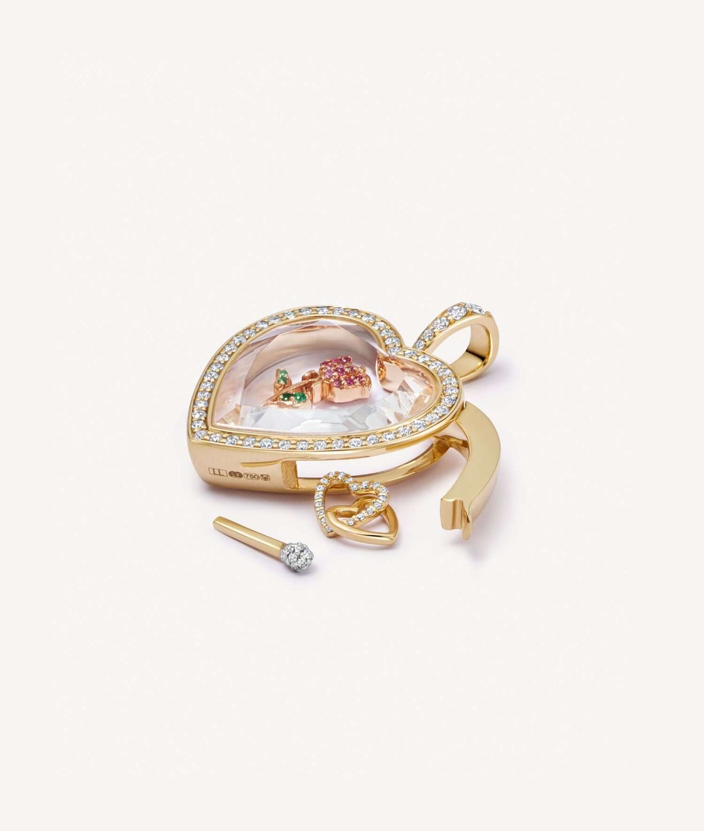 Collier Heritage Diamond Heart Gold