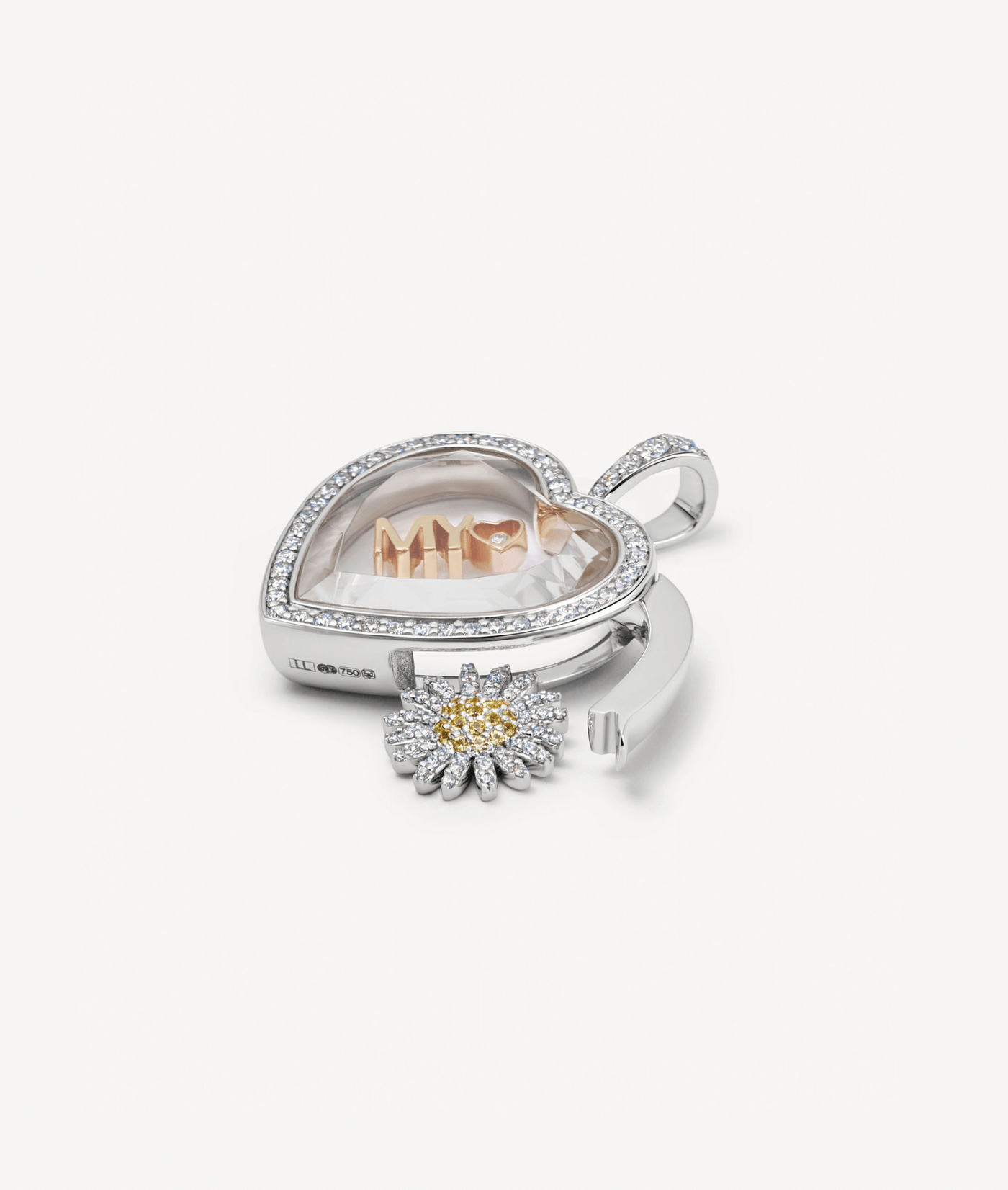 Collier Heritage diamod Heart Argenté