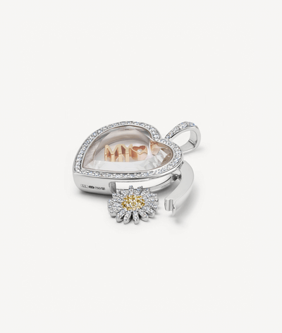 Collier Heritage diamod Heart Argenté