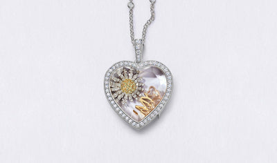 Collier Heritage diamod Heart Argenté