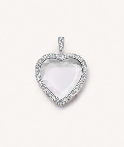 Collier Heritage diamod Heart Argenté