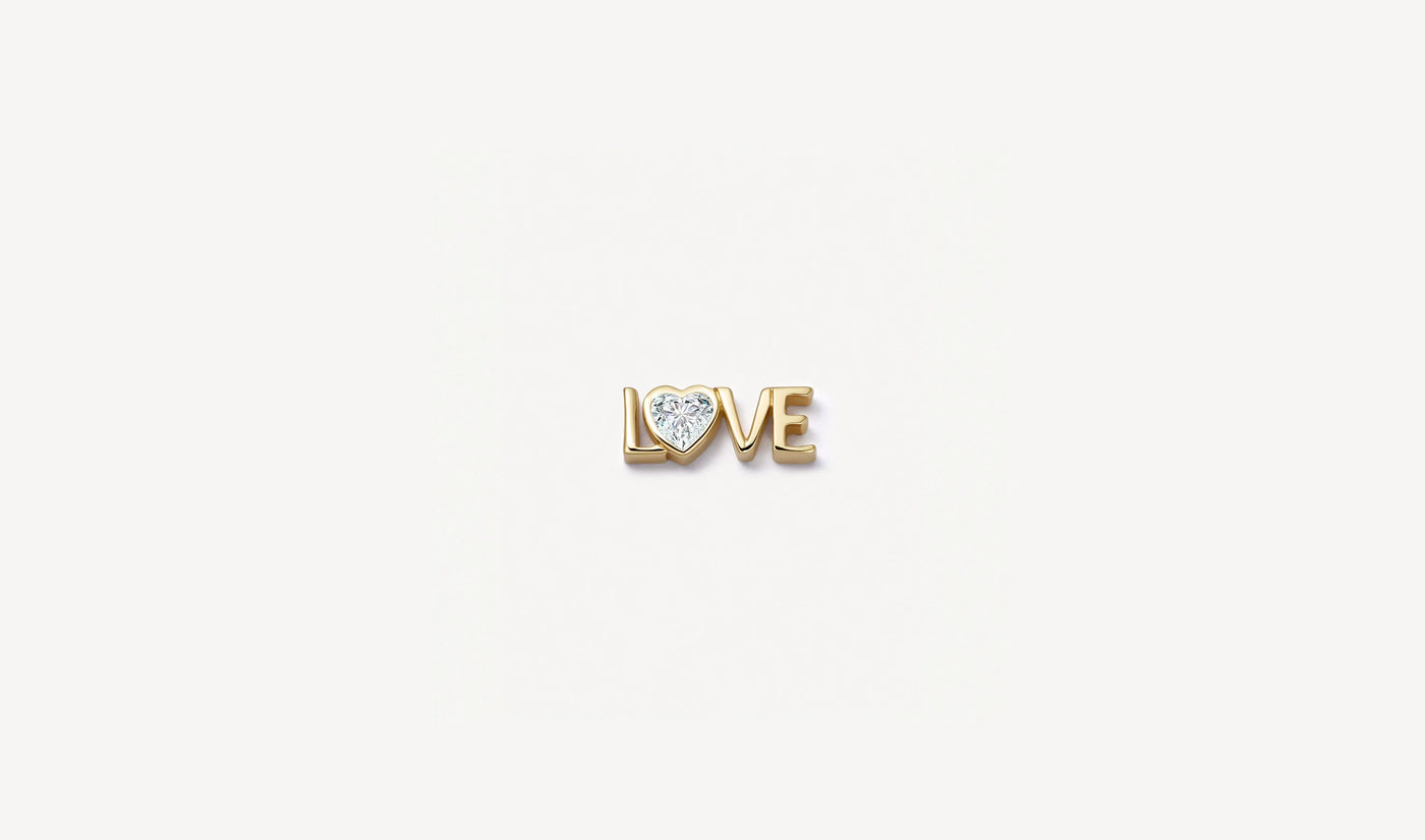Diamond Heart Love Charm