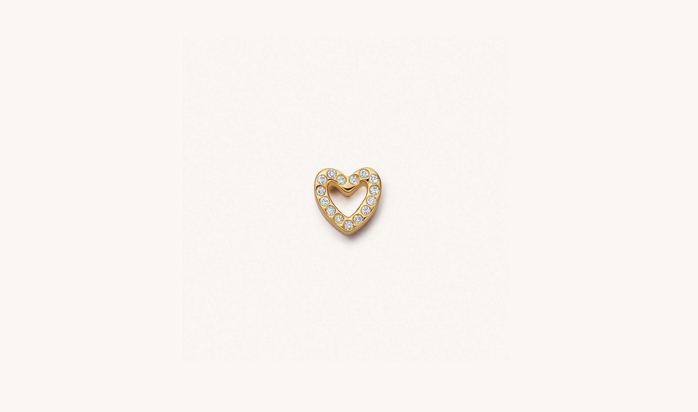 Diamond Heart Charm