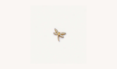 Diamond Dragonfly Charm