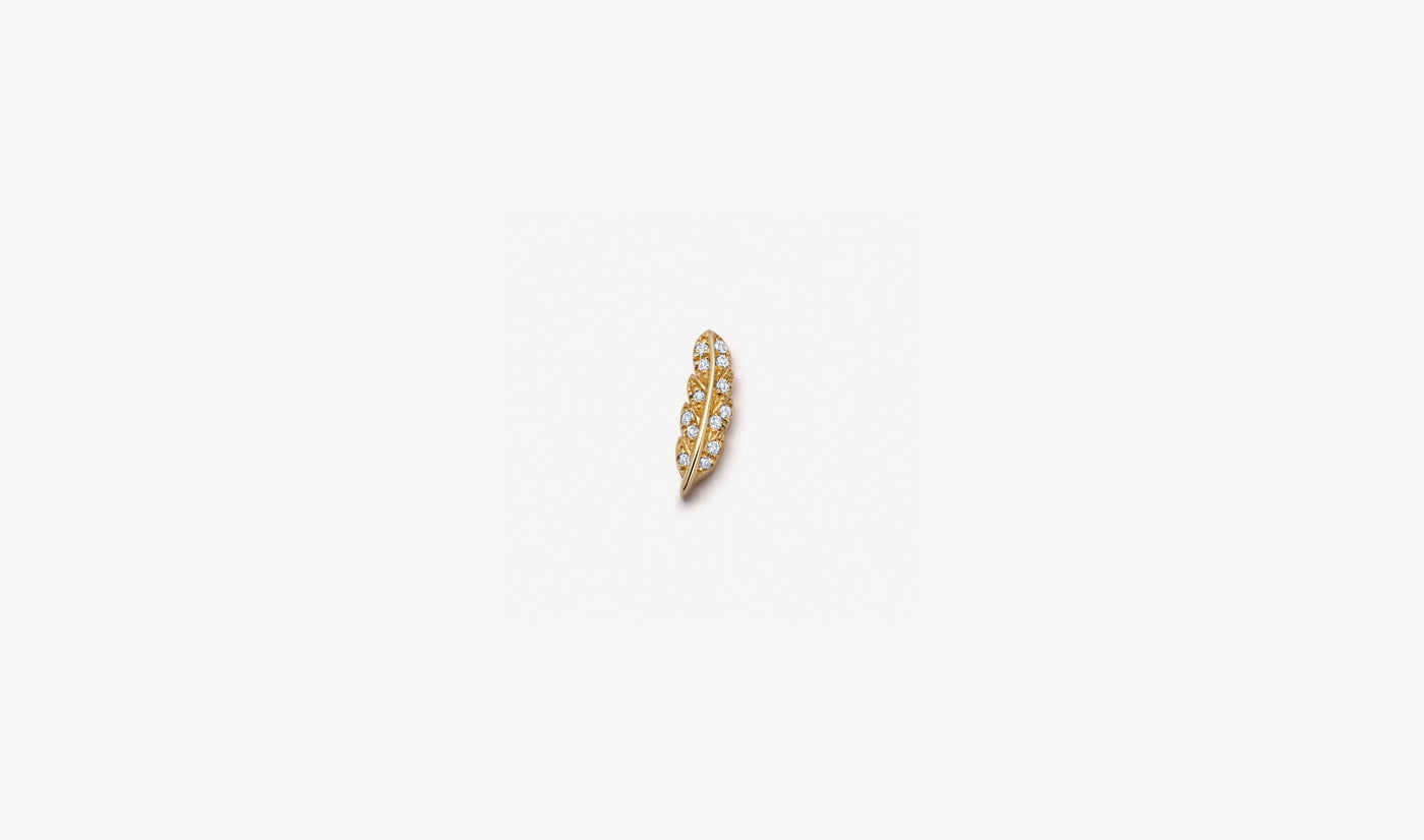 Golden Feather Charm