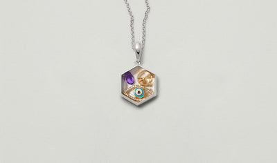 Collier Honeycomb Argenté