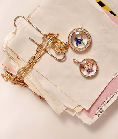 Sapphire Iris Charm