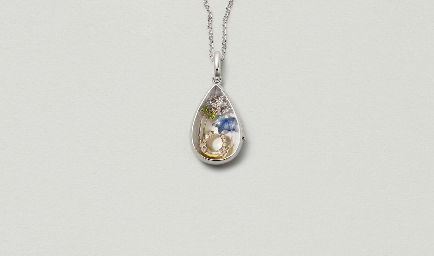 Collier Teardrop Argenté
