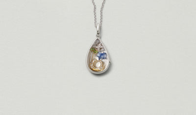 Collier Teardrop Argenté