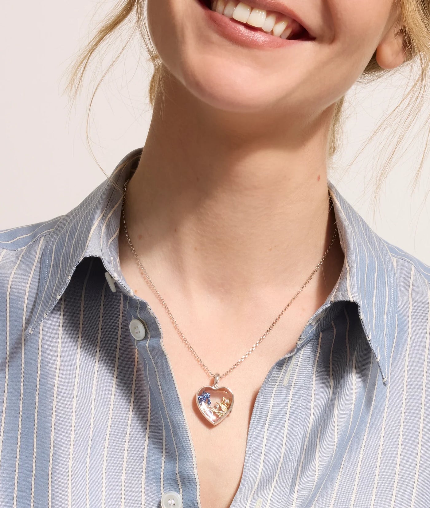 Collier Aregnté Heart of Safyra