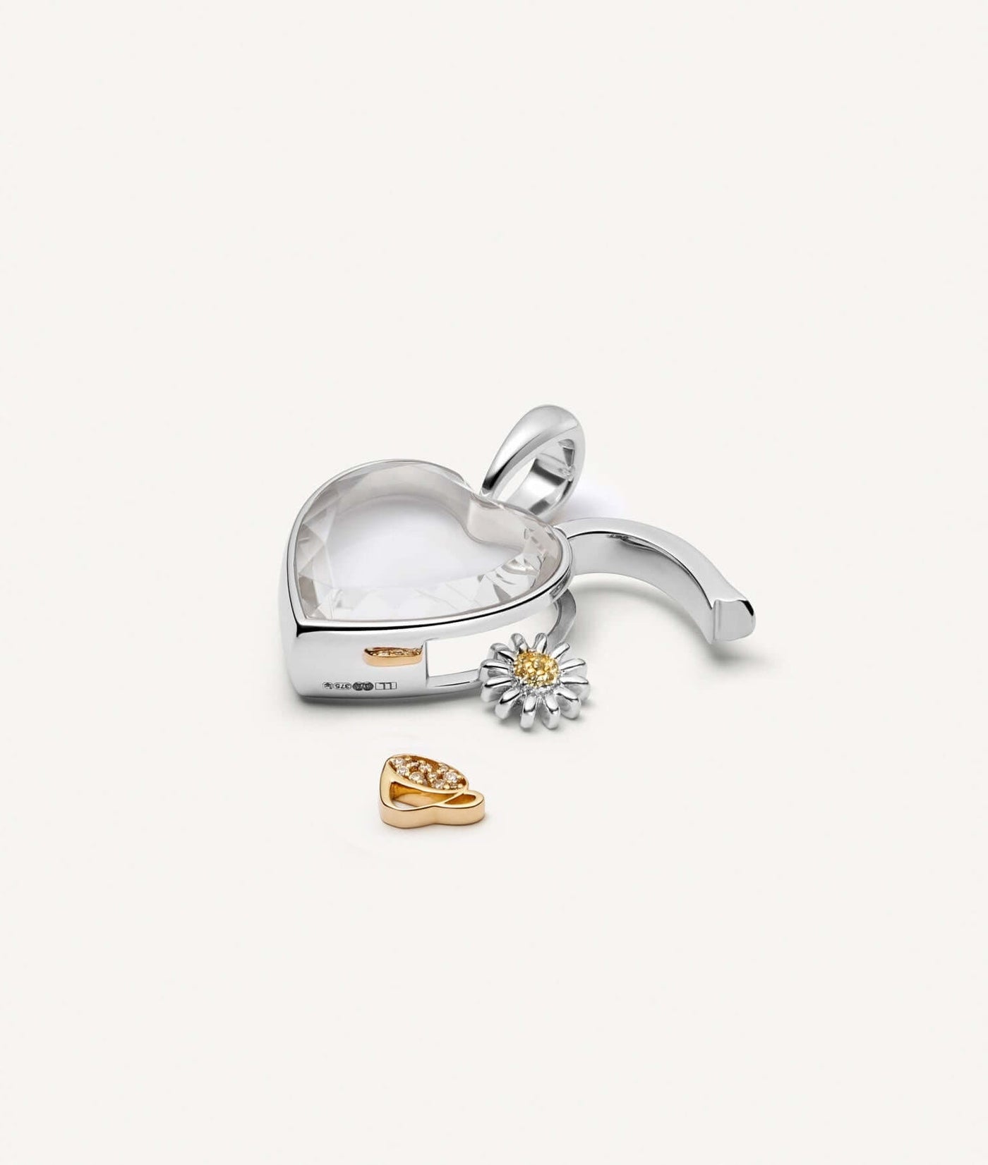 Collier Midi White Heart