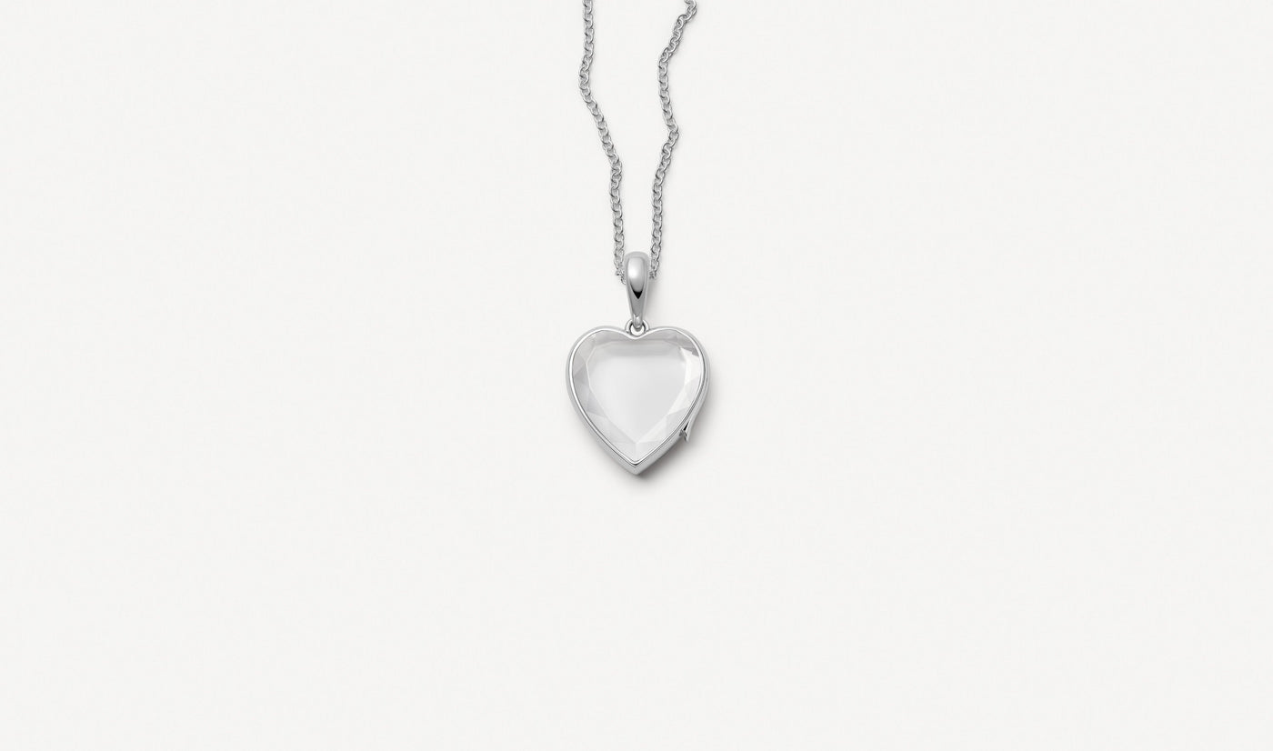Collier Midi White Heart