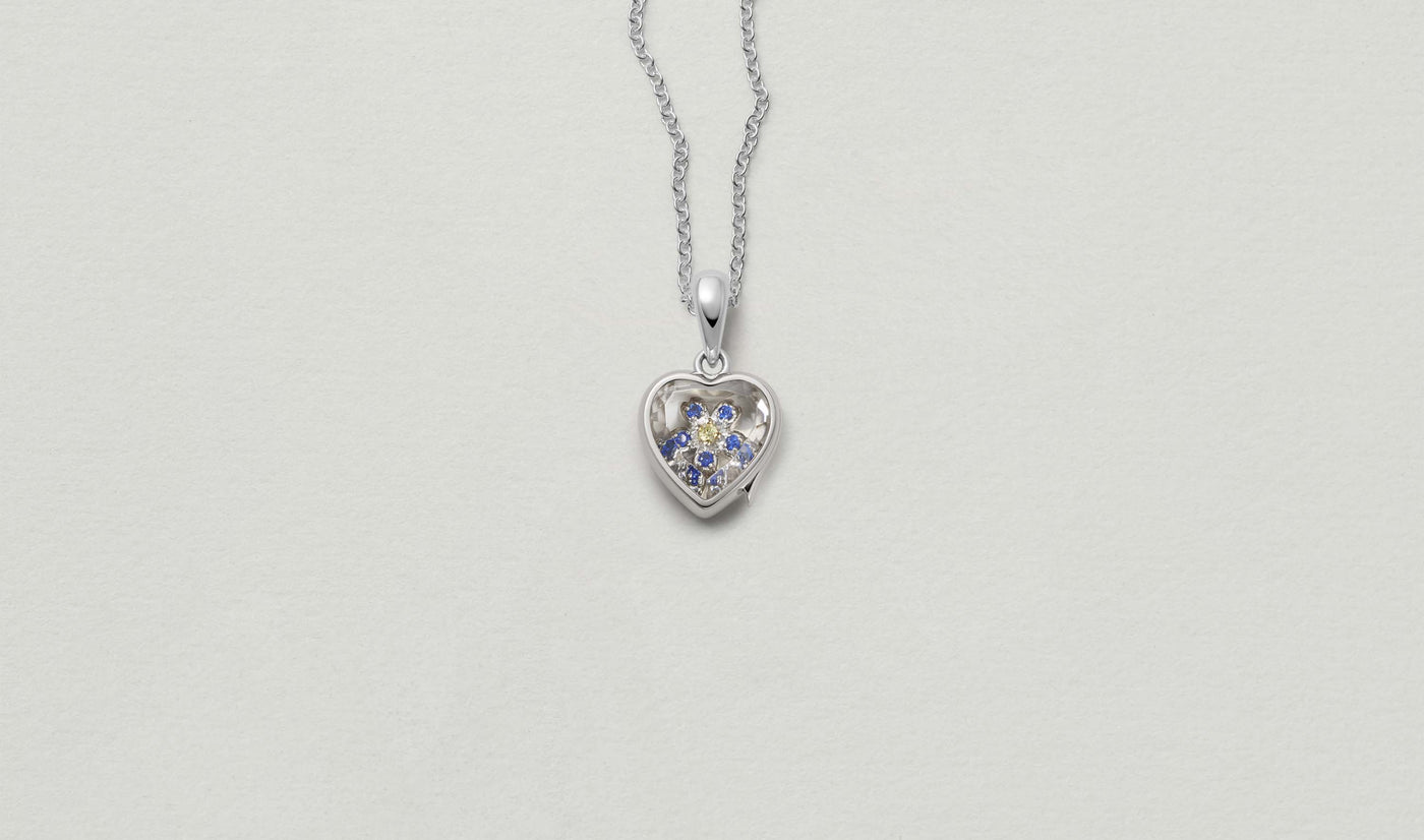Collier Mini White Heart of Safyra