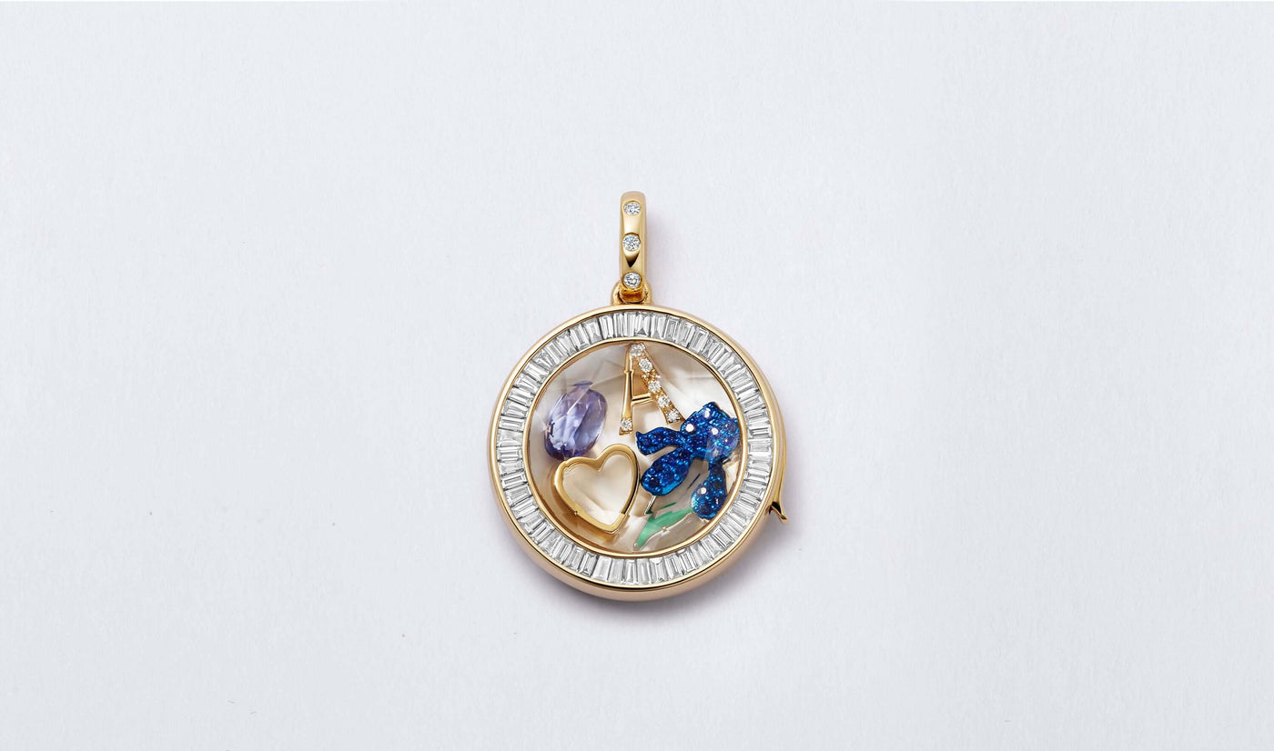 Sapphire Iris Charm