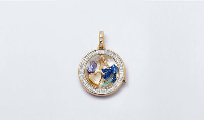 Sapphire Iris Charm