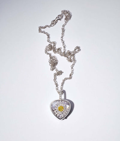 Collier Pear Cut White