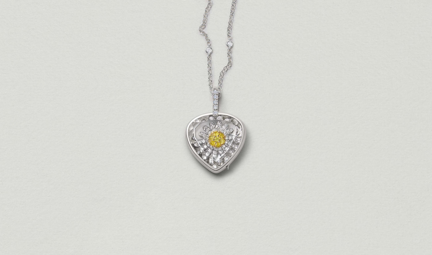 Collier Pear Cut White