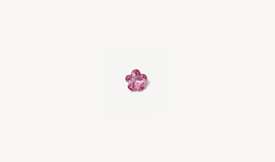Pink Sapphire Flower Charm