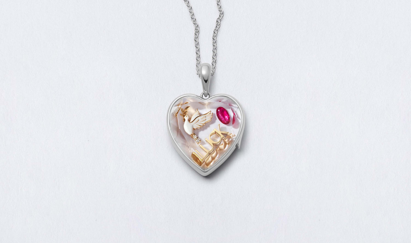 Collier Aregnté Heart of Safyra