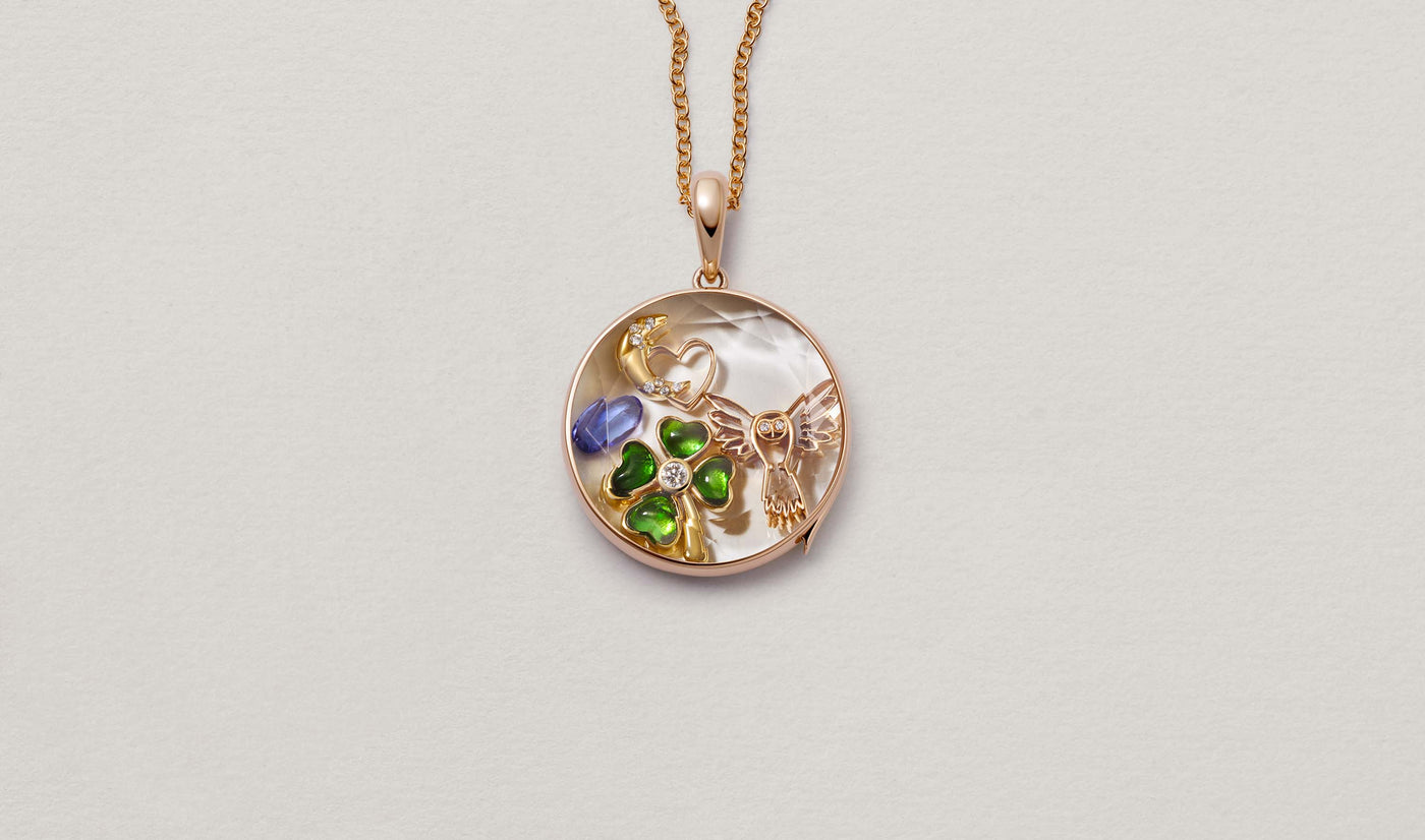 Collier Large Round Rose Gold
