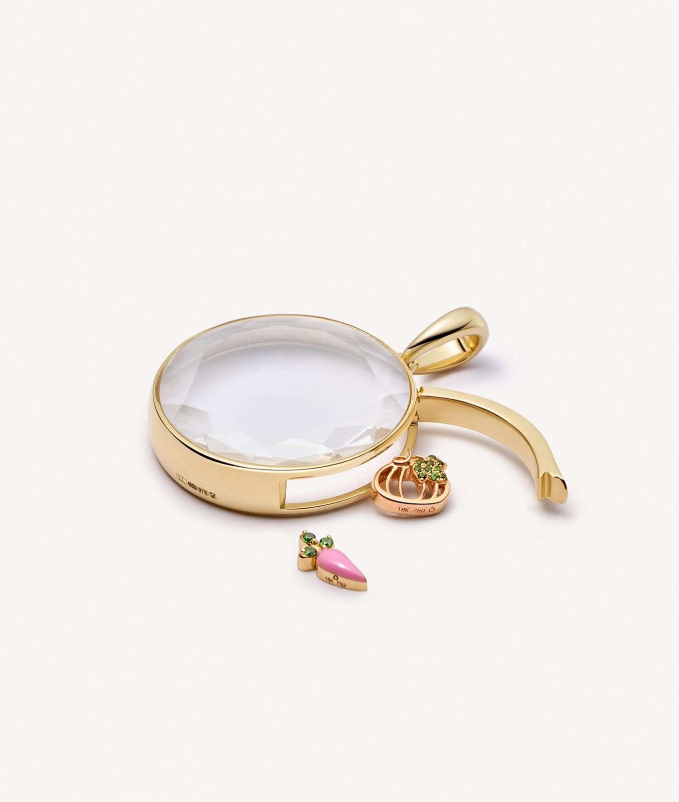 Pink Carrot Charm