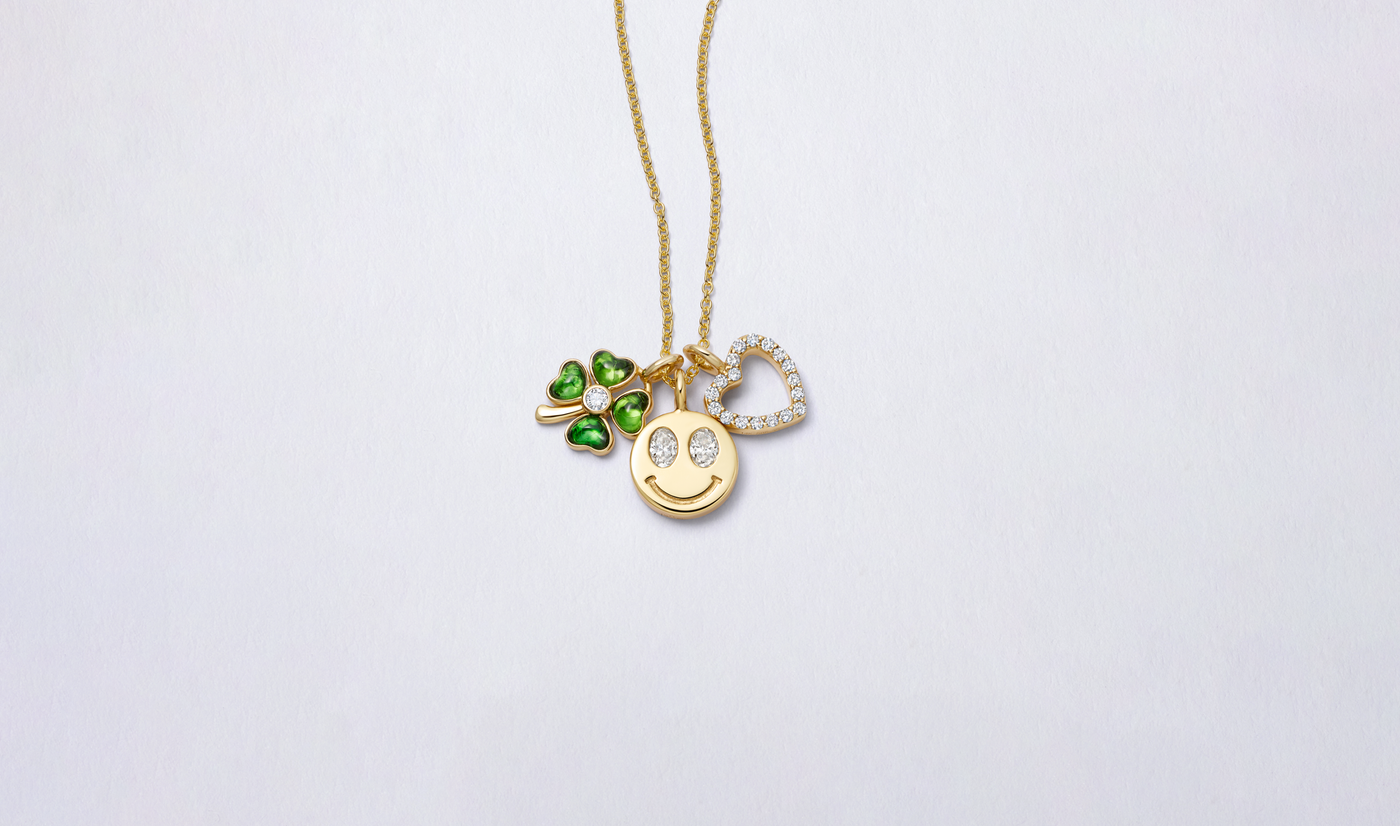 Collier Love, Luck & Smile - Cadeau