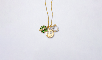 Collier Love, Luck & Smile - Cadeau
