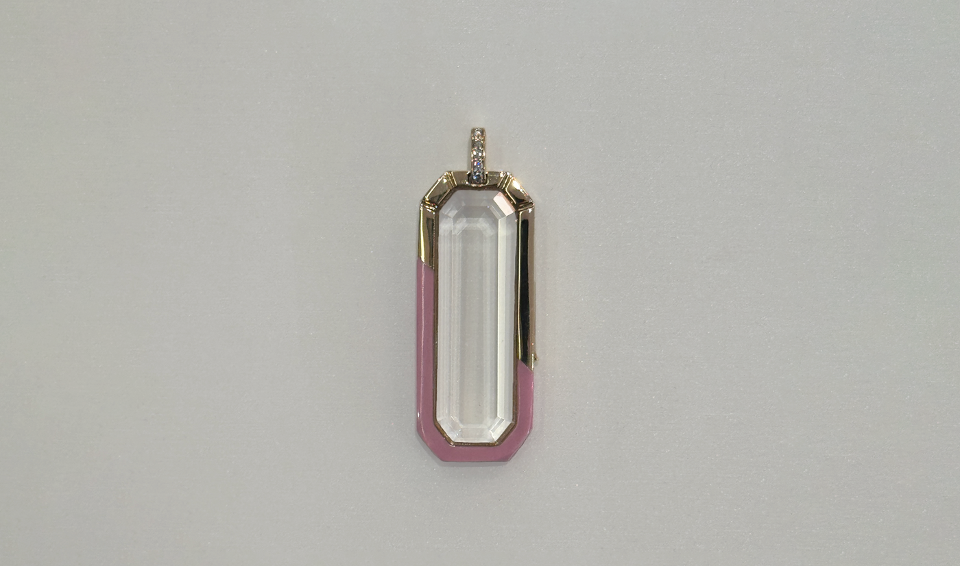 Pink Enamel Tag