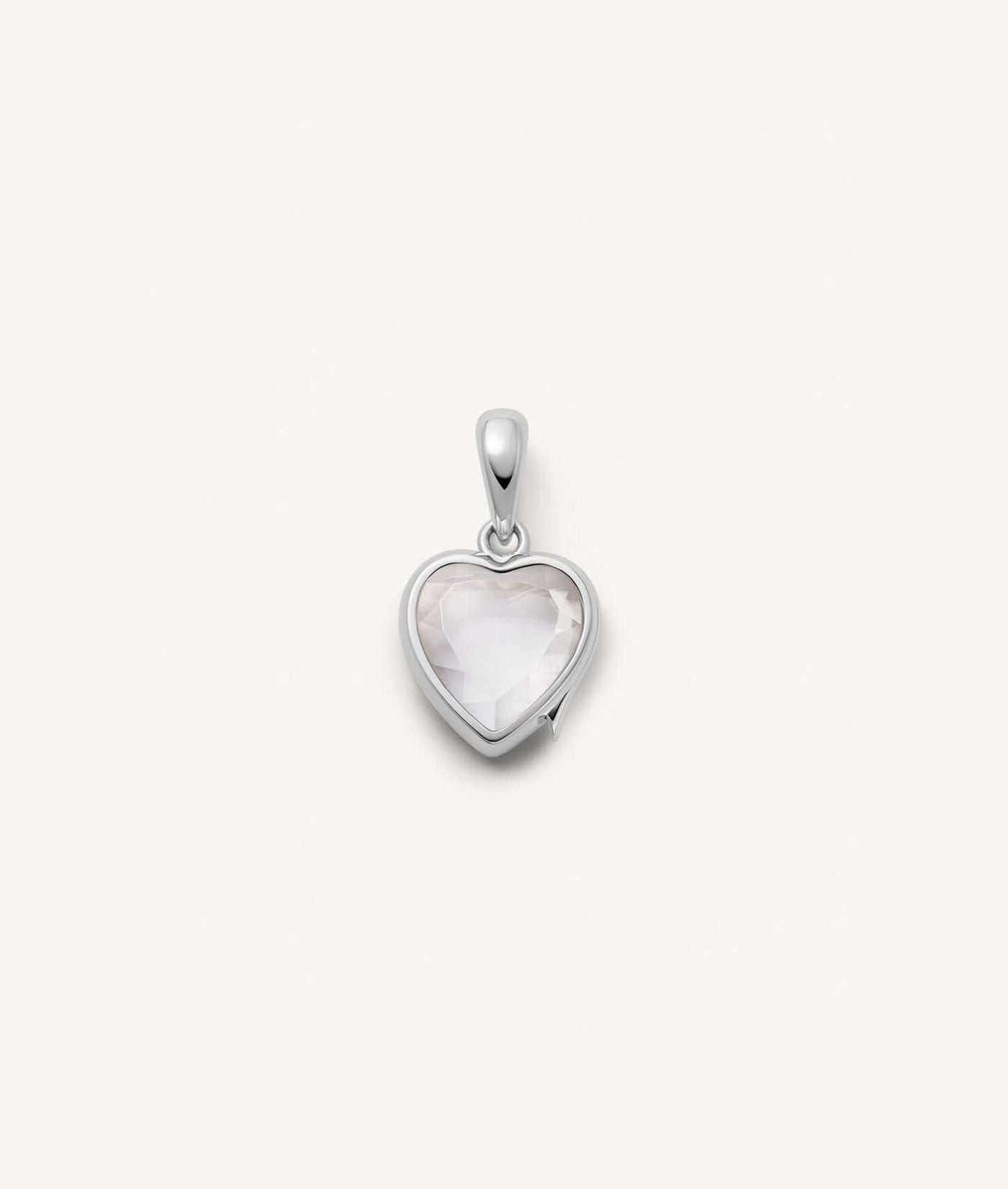 Collier Mini White Heart of Safyra