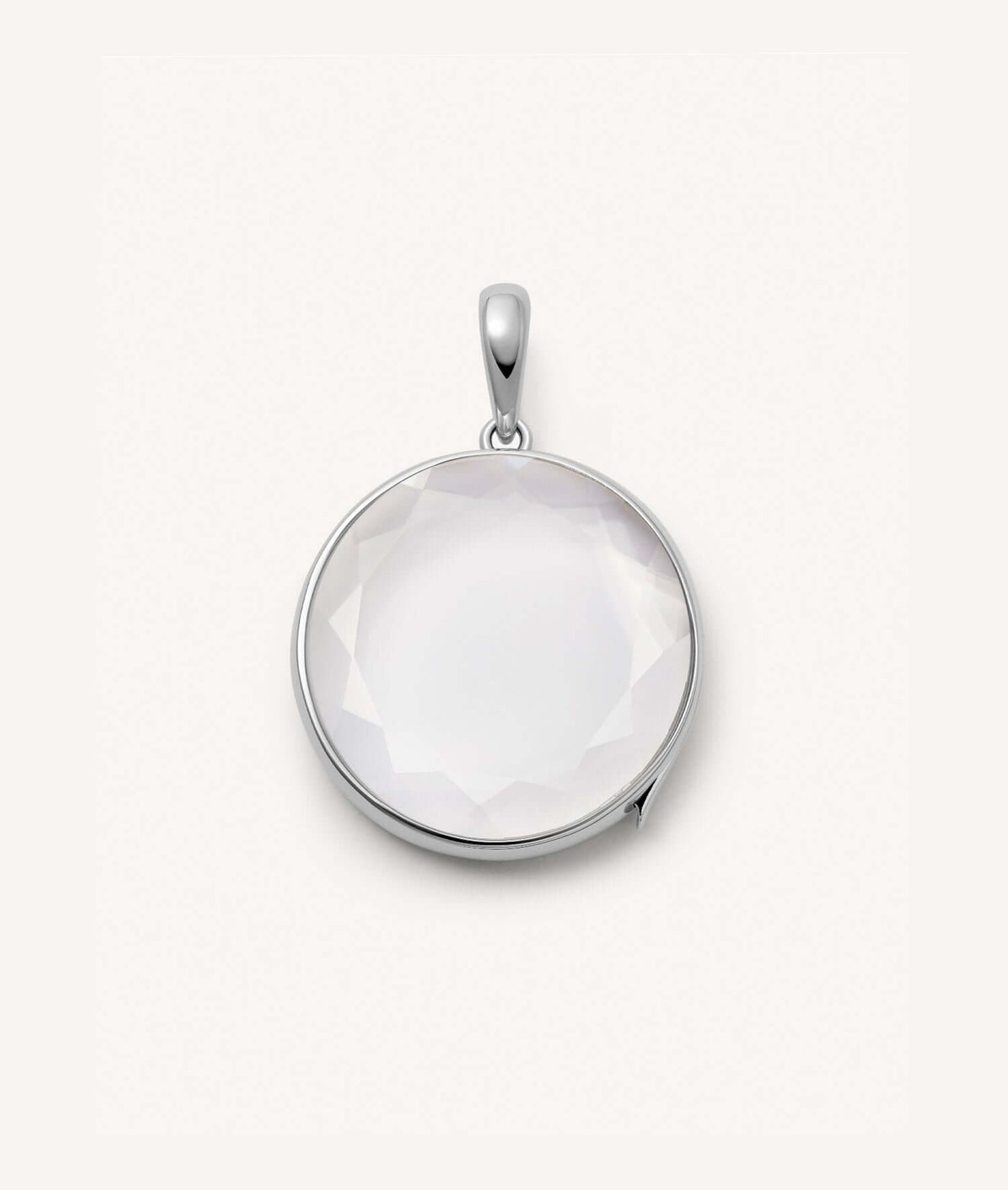 Collier Large Round Argenté